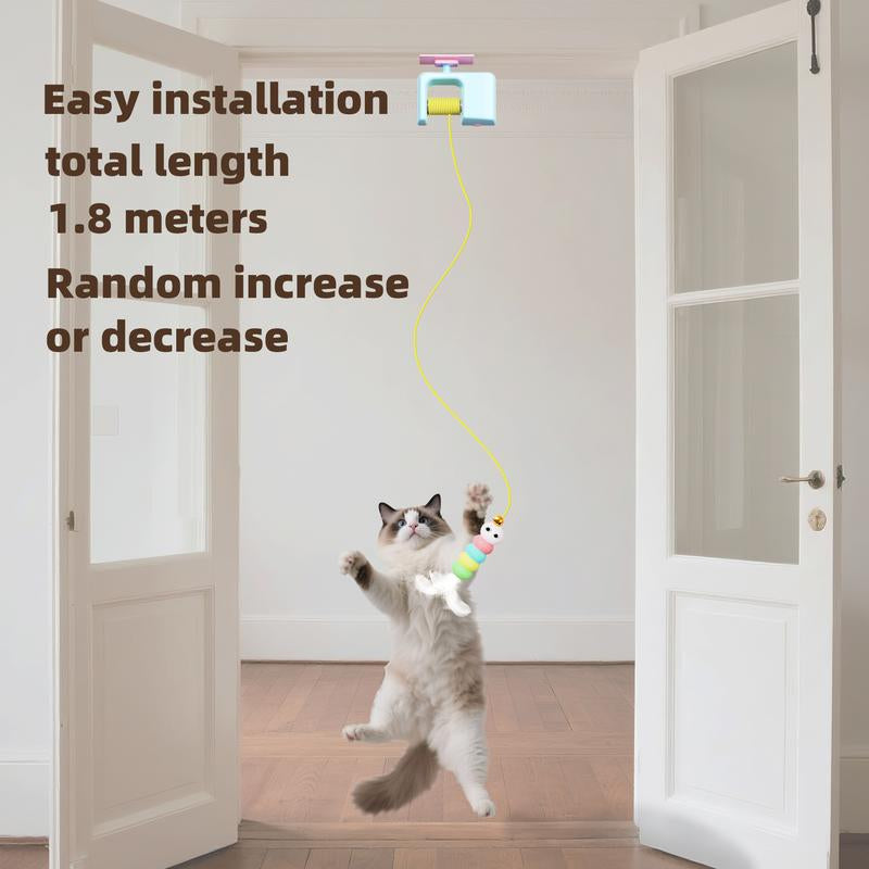 Electric Cat Yo-Yo Ball Flexible Automatic Lifting Irregular Up-Down Motion Auto-Interactive Design Ideal for Living Rooms Bedrooms & More Let Your Cat Play Freely Anywhere
