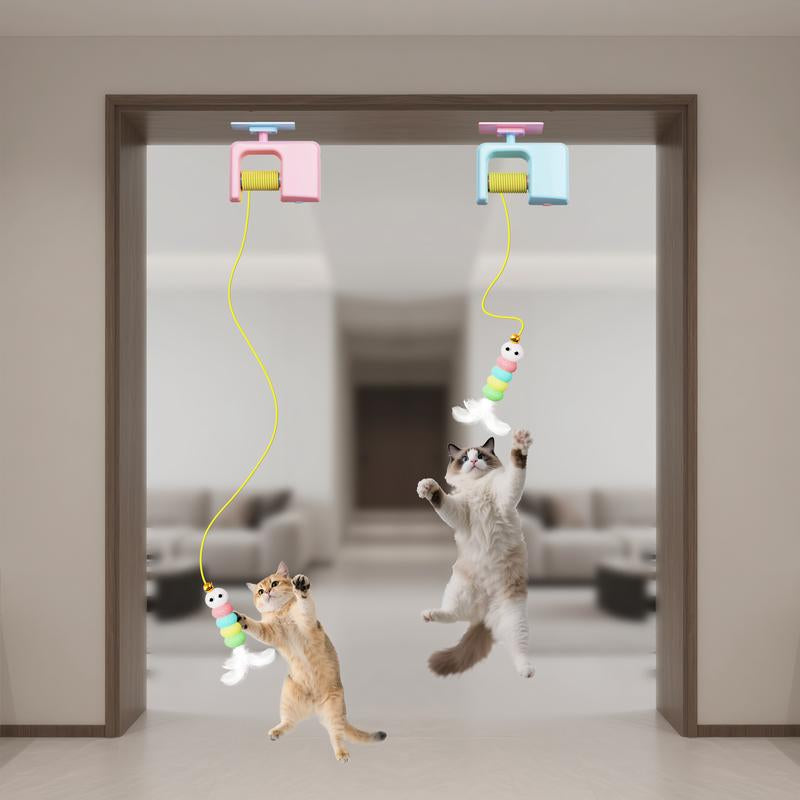 Electric Cat Yo-Yo Ball Flexible Automatic Lifting Irregular Up-Down Motion Auto-Interactive Design Ideal for Living Rooms Bedrooms & More Let Your Cat Play Freely Anywhere