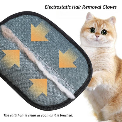 Pet Products Double-Sided Grooming Gloves for Cats and Dogs | Gentle Hair Removal Gloves for Furniture, Clothes, Cars, Carpets and Bedding, Reusable Static Electricity Pet Hair Removal Gloves