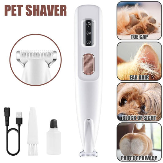 2025 New Pet Paw Trimmer 1Pack Rechargeable Quiet Hair Trimmer for Pets Professional Pet Grooming Kit - Cordless Waterproof Clippers with LED for Precision Trimming Ideal for Home Grooming Pet Hair