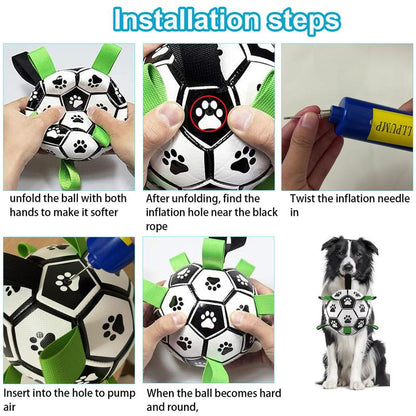 Balls, Soccer Ball Outdoor and Indoor, Herding Ball Dogs，Durable Balls Medium and Larger Size, Puppy Birthday Gifts, Tug Interactive Giant Tennis Ball Pet Product Tool Smart Interactive Cat Ball Smart Pet Keep Pet Chew Dog Toy Record Second
